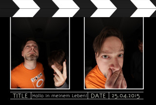 Fotobox Ausdruck in Schwarz Weiß - Filmer 2er set